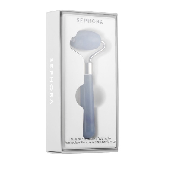Sephora Mini Blue Aventurine De-puffing Facial Roller Tool - Picture 3 of 6
